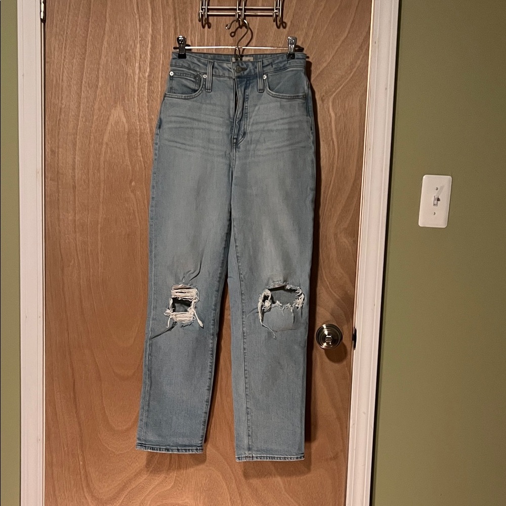 Madewell Distressed Curvy Perfect Vintage Straight Jeans